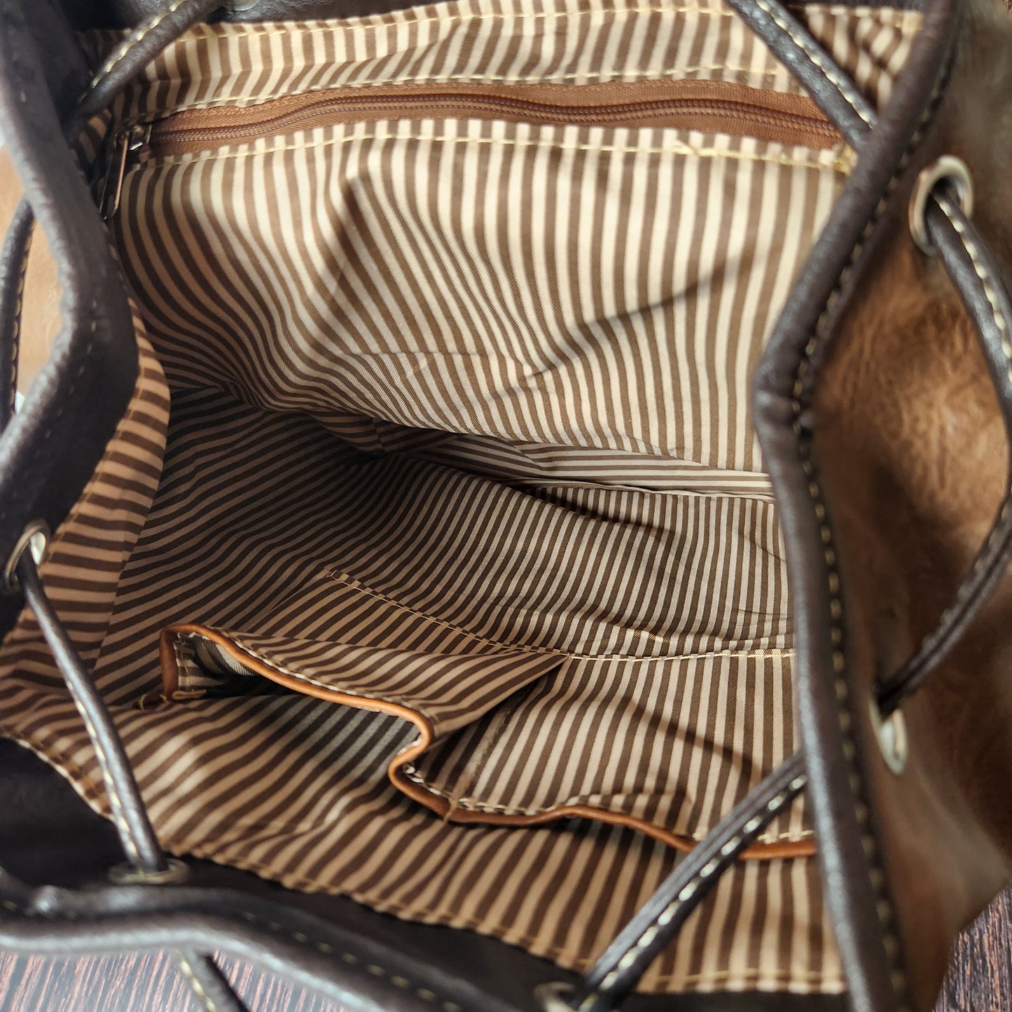 Brown Western Backpack with Buckle