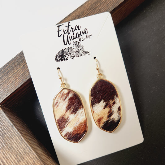 Genuine Leather Western Cowhide Earrings