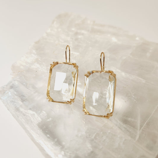 Transparent Square Acrylic Drop Dangle Earrings